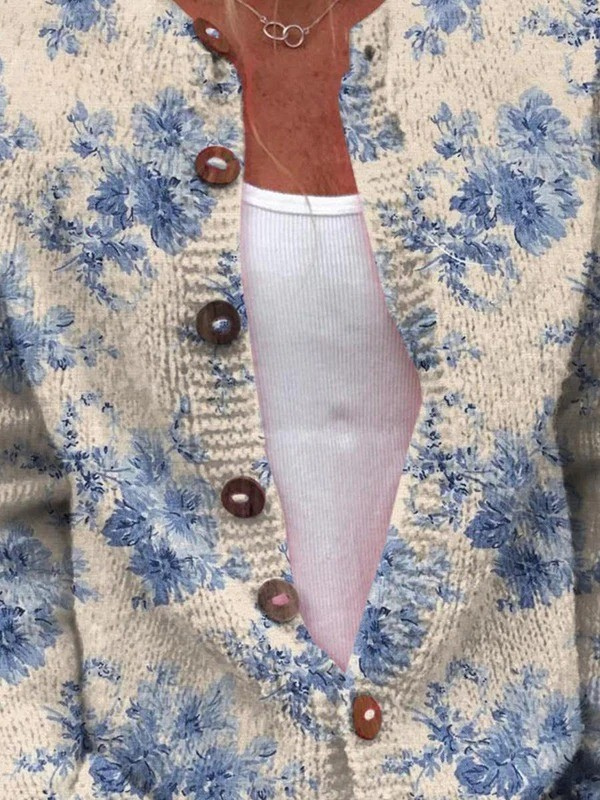 Daysie™ | Kwiecisty Dzianinowy Kardigan w Stylu Vintage